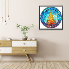Load image into Gallery viewer, AB Diamond Painting - Full Round - Christmas Tree Glass Art (40*40CM)