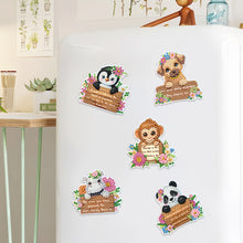 Load image into Gallery viewer, 6Pcs Small Animals Diamond Painting Fridge Magnet Diamond Art Magnets Decals