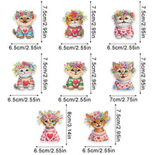 Load image into Gallery viewer, 6Pcs Flowers Cats Dogs Diamond Painting Fridge Magnet Diamond Art Magnets