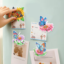 Load image into Gallery viewer, 6Pcs Flowers Butterfly Diamond Painting Fridge Magnet Diamond Art Magnets Decals