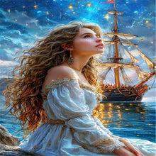 Load image into Gallery viewer, AB Diamond Painting - Full Round - Seaside Girl (40*65CM)