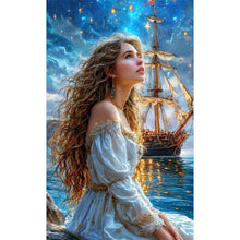 Load image into Gallery viewer, AB Diamond Painting - Full Round - Seaside Girl (40*65CM)
