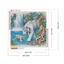 Load image into Gallery viewer, Diamond Painting - Full Round - White Tiger (50*50CM)