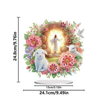Load image into Gallery viewer, Acrylic Special Shape Easter Jesus Diamond Painting Desktop Decors for Adults