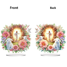 Load image into Gallery viewer, Acrylic Special Shape Easter Jesus Diamond Painting Desktop Decors for Adults