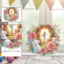 Load image into Gallery viewer, Acrylic Special Shape Easter Jesus Diamond Painting Desktop Decors for Adults