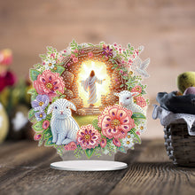 Load image into Gallery viewer, Acrylic Special Shape Easter Jesus Diamond Painting Desktop Decors for Adults