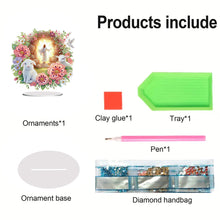 Load image into Gallery viewer, Acrylic Special Shape Easter Jesus Diamond Painting Desktop Decors for Adults