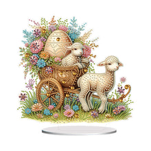Load image into Gallery viewer, Acrylic Special Shape Easter Lamb Diamond Painting Desktop Decors for Adults