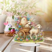 Load image into Gallery viewer, Acrylic Special Shape Easter Lamb Diamond Painting Desktop Decors for Adults