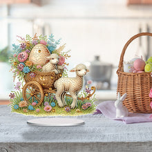 Load image into Gallery viewer, Acrylic Special Shape Easter Lamb Diamond Painting Desktop Decors for Adults
