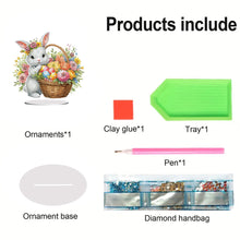 Load image into Gallery viewer, Acrylic Special Shape Easter Bunny Diamond Painting Desktop Decors for Adults