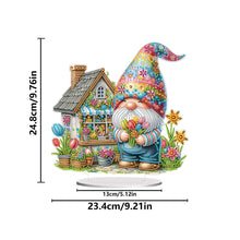 Load image into Gallery viewer, Acrylic Special Shape Gnome Diamond Painting Desktop Decors for Home Office