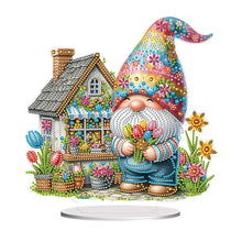 Load image into Gallery viewer, Acrylic Special Shape Gnome Diamond Painting Desktop Decors for Home Office