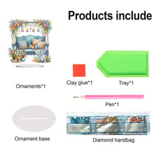 Load image into Gallery viewer, Acrylic Special Shape Easter Swing Diamond Painting Desktop Decors for Adults