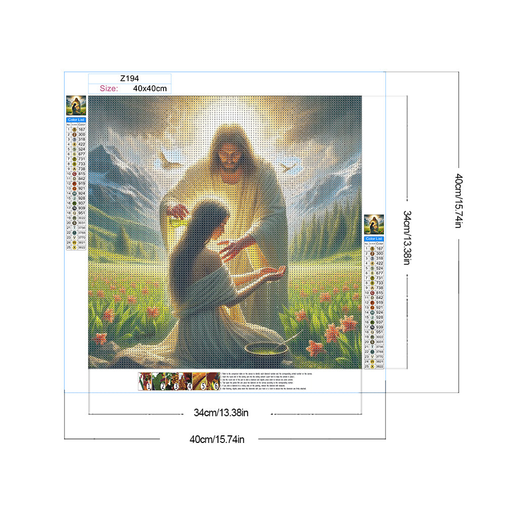 Diamond Painting - Full Round - Jesus (40*40CM)