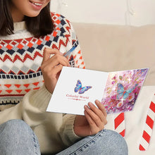 Load image into Gallery viewer, 6Pcs Butterfly DIY Diamond Painting Greeting Card for Holiday Party Favors