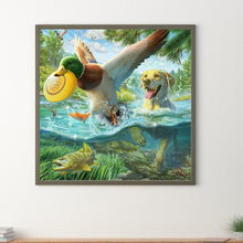 Load image into Gallery viewer, Diamond Painting - Full Square - Water play in the spring (40*40CM)