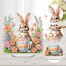 Load image into Gallery viewer, Acrylic Easter Egg Bunny Table Top Diamond Painting Ornament Kits for Beginners