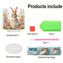 Load image into Gallery viewer, Acrylic Easter Egg Bunny Table Top Diamond Painting Ornament Kits for Beginners