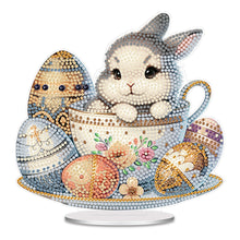 Load image into Gallery viewer, Acrylic Easter Coffee Cup Bunny Table Top Diamond Painting Ornament Kits