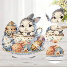 Load image into Gallery viewer, Acrylic Easter Coffee Cup Bunny Table Top Diamond Painting Ornament Kits