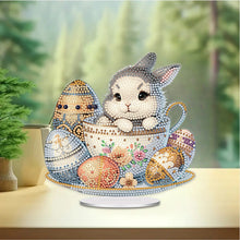 Load image into Gallery viewer, Acrylic Easter Coffee Cup Bunny Table Top Diamond Painting Ornament Kits
