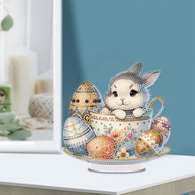 Load image into Gallery viewer, Acrylic Easter Coffee Cup Bunny Table Top Diamond Painting Ornament Kits