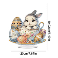 Load image into Gallery viewer, Acrylic Easter Coffee Cup Bunny Table Top Diamond Painting Ornament Kits