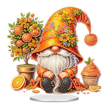 Load image into Gallery viewer, Acrylic Orange Gnome Table Top Diamond Painting Ornament Kits for Home Office