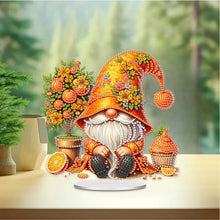 Load image into Gallery viewer, Acrylic Orange Gnome Table Top Diamond Painting Ornament Kits for Home Office