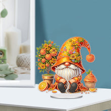 Load image into Gallery viewer, Acrylic Orange Gnome Table Top Diamond Painting Ornament Kits for Home Office