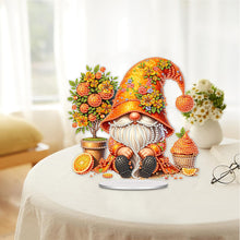 Load image into Gallery viewer, Acrylic Orange Gnome Table Top Diamond Painting Ornament Kits for Home Office