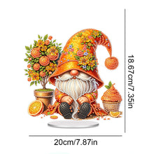 Load image into Gallery viewer, Acrylic Orange Gnome Table Top Diamond Painting Ornament Kits for Home Office