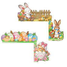 Load image into Gallery viewer, 2Pcs Easter Series Diamond Painting Door Corner Sign 5D DIY Wooden Door Topper