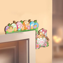 Load image into Gallery viewer, 2Pcs Easter Series Diamond Painting Door Corner Sign 5D DIY Wooden Door Topper