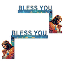 Load image into Gallery viewer, 2Pcs Praying Jesus Diamond Painting Door Corner Sign 5D DIY Wooden Door Topper