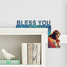 Load image into Gallery viewer, 2Pcs Praying Jesus Diamond Painting Door Corner Sign 5D DIY Wooden Door Topper