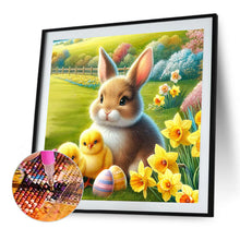 Load image into Gallery viewer, Diamond Painting - Full Round - Easter bunny yellow chicken (40*40CM)