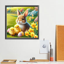 Load image into Gallery viewer, Diamond Painting - Full Round - Easter bunny yellow chicken (40*40CM)