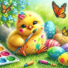 Load image into Gallery viewer, Diamond Painting - Full Round - Easter brush yellow chicken (40*40CM)