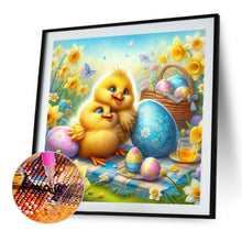 Load image into Gallery viewer, Diamond Painting - Full Round - Easter daffodil two yellow chickens (40*40CM)