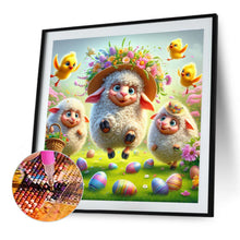 Load image into Gallery viewer, Diamond Painting - Full Round - Easter three Aries three yellow chickens (40*40CM)