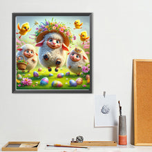 Load image into Gallery viewer, Diamond Painting - Full Round - Easter three Aries three yellow chickens (40*40CM)