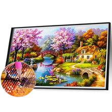 Load image into Gallery viewer, Diamond Painting - Full Square - Small Bridge and Flowing Water (95*50CM)