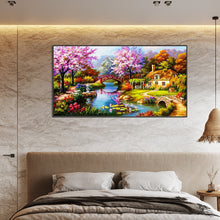 Load image into Gallery viewer, Diamond Painting - Full Square - Small Bridge and Flowing Water (95*50CM)