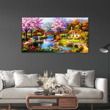 Load image into Gallery viewer, Diamond Painting - Full Square - Small Bridge and Flowing Water (95*50CM)