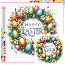 Load image into Gallery viewer, Diamond Painting - Full Square - Easter wreath - Spring blessing (40*40CM)