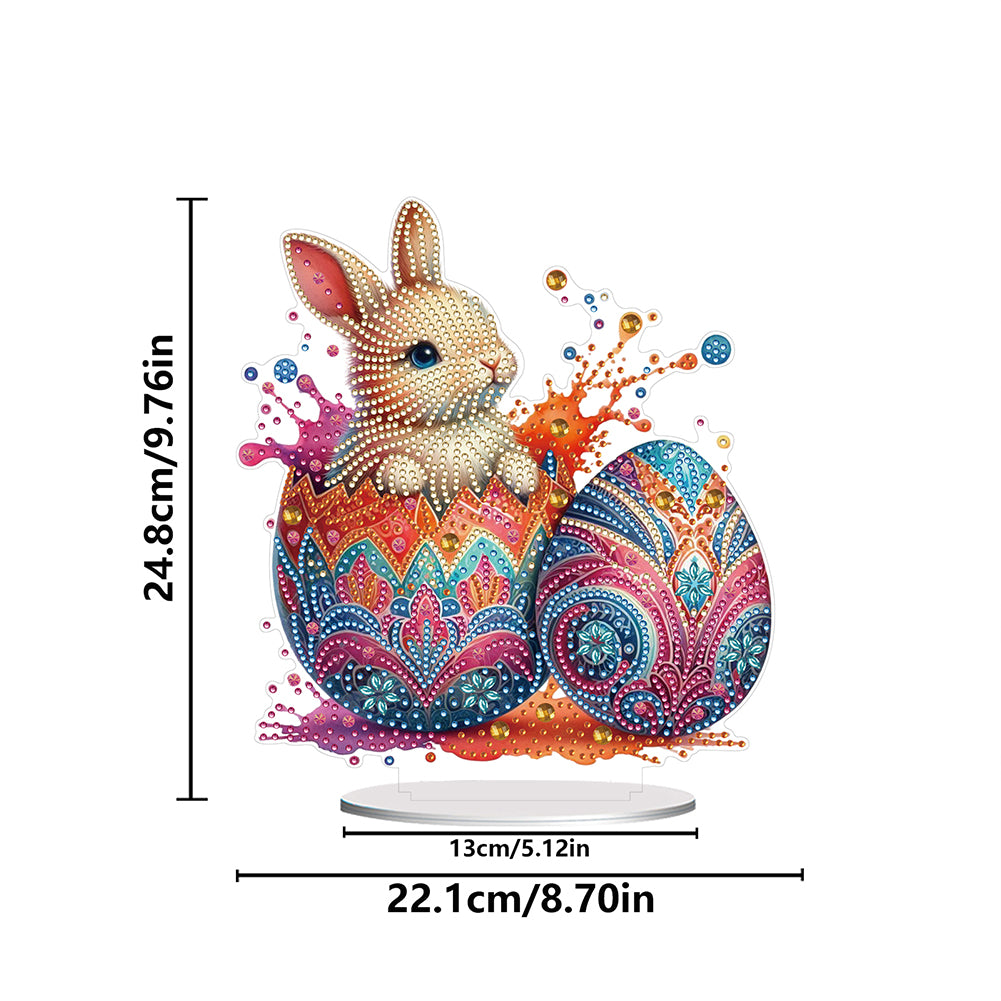 Acrylic Special Shaped Easter Egg Bunny 5D DIY Diamond Art Tabletop Decorations