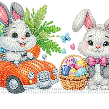 Load image into Gallery viewer, Easter Rabbit Carrot 5D DIY Diamond Painting Door Corner Sign for Door Wall